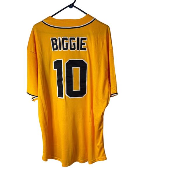 Yellow Baseball Jersey with Black Lettering - Picture 3 of 7